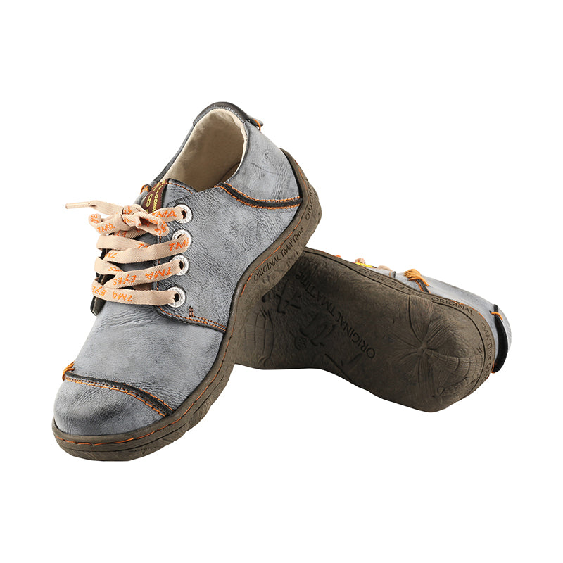 TMA EYES Women Leather Handstitched Walking Shoes Casual Sneakers for Travel Work