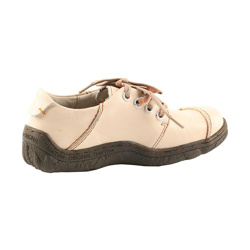 TMA EYES Women Leather Handstitched Walking Shoes Casual Sneakers for Travel Work