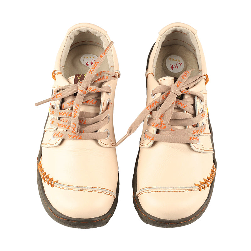 TMA EYES Women Leather Handstitched Walking Shoes Casual Sneakers for Travel Work