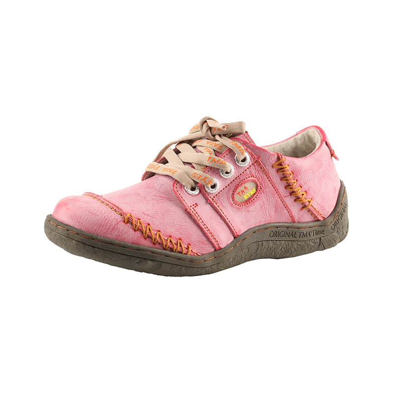 TMA EYES Women Leather Handstitched Walking Shoes Casual Sneakers for Travel Work