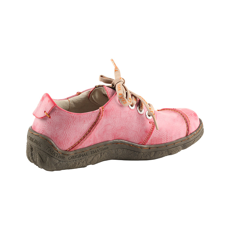 TMA EYES Women Leather Handstitched Walking Shoes Casual Sneakers for Travel Work