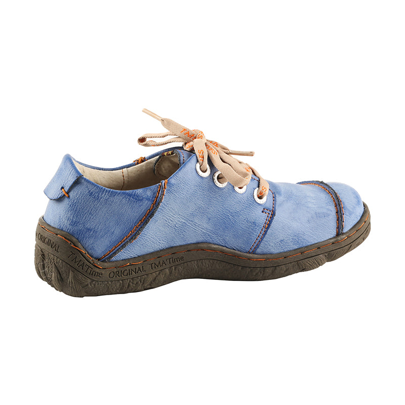 TMA EYES Women Leather Handstitched Walking Shoes Casual Sneakers for Travel Work
