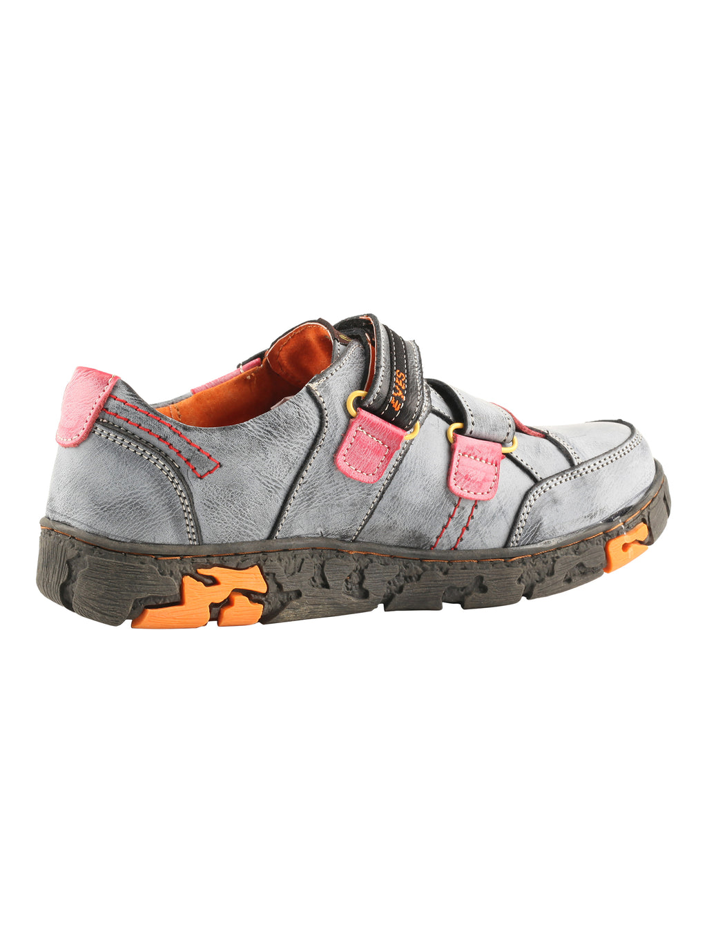 TMA EYES  Women's Walking Leather Shoes Hook and Loop Casual Shoes