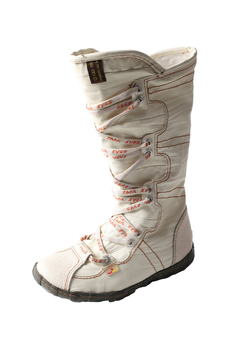 TMA EYES Snake-Embossed Leather and PU Upper Women's Tall Boot