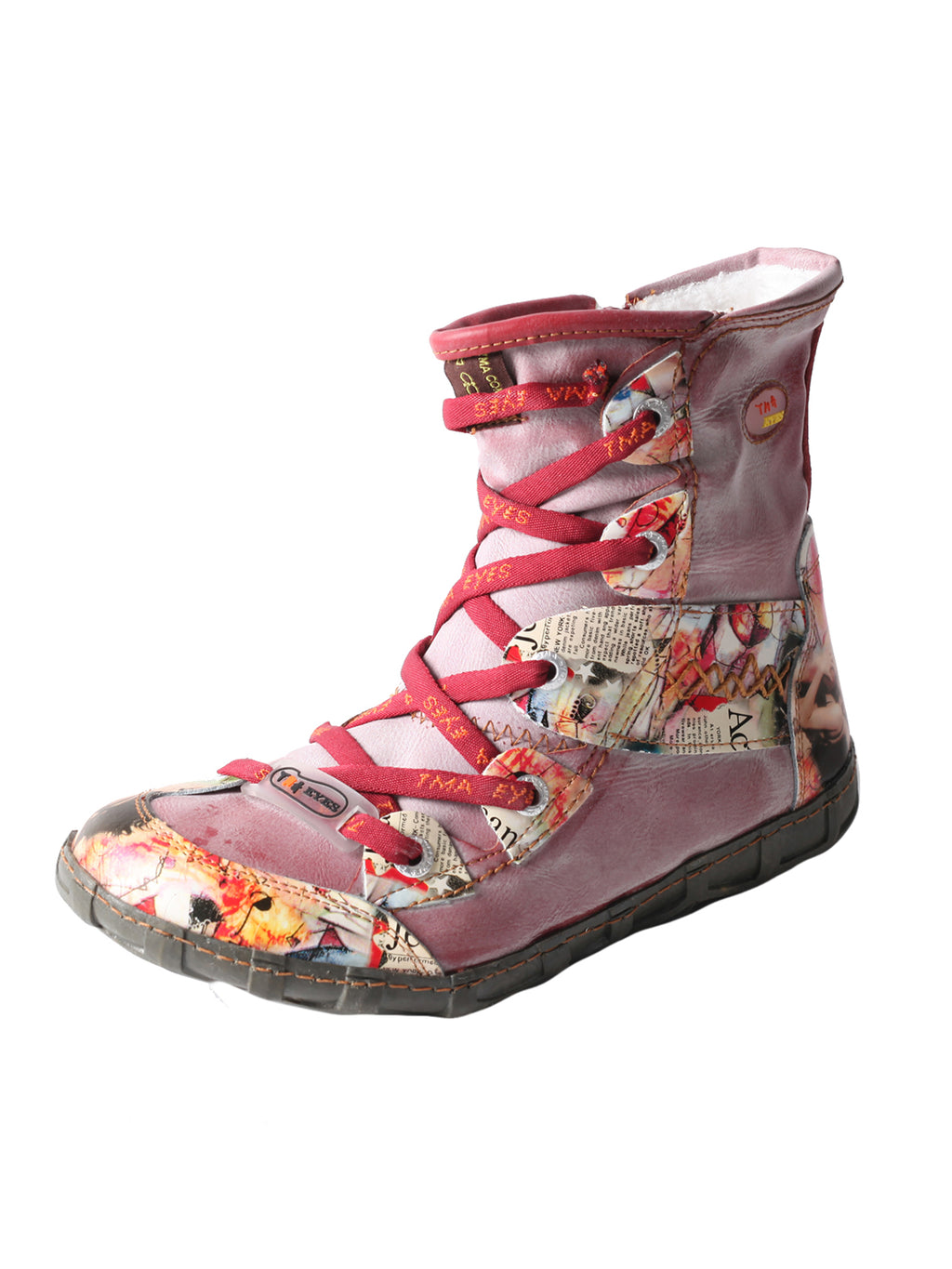 TMA EYES Women's Camo PU Leather Fashion Short Duck Boots