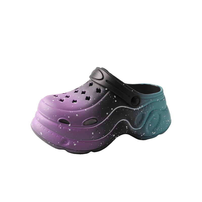 TMA EYES Women's Gradient Color Clogs - Slip-On Platform Graden Clogs with Rotatable Strap Non-Slip & Breathable