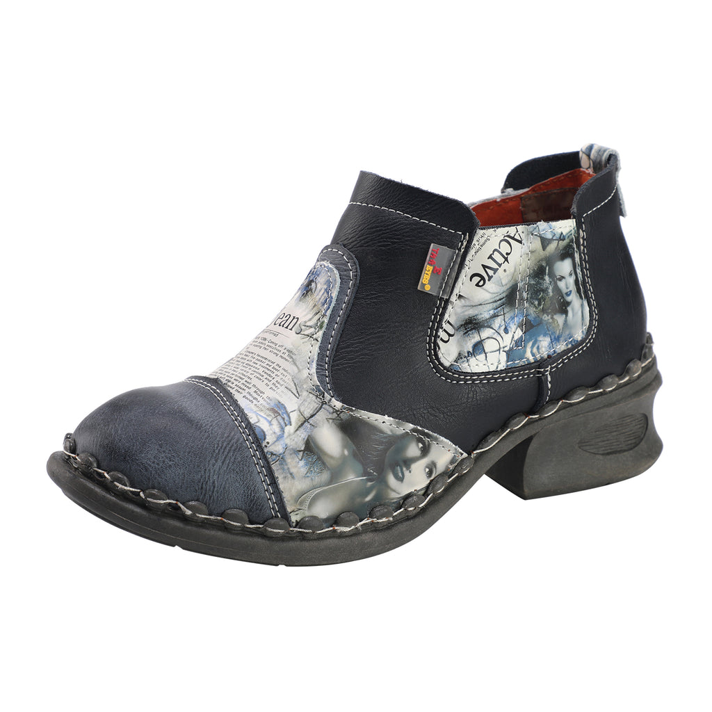 TMA EYES Women's Ankle Booties Shoes Slip on with Zipper for Outdoor