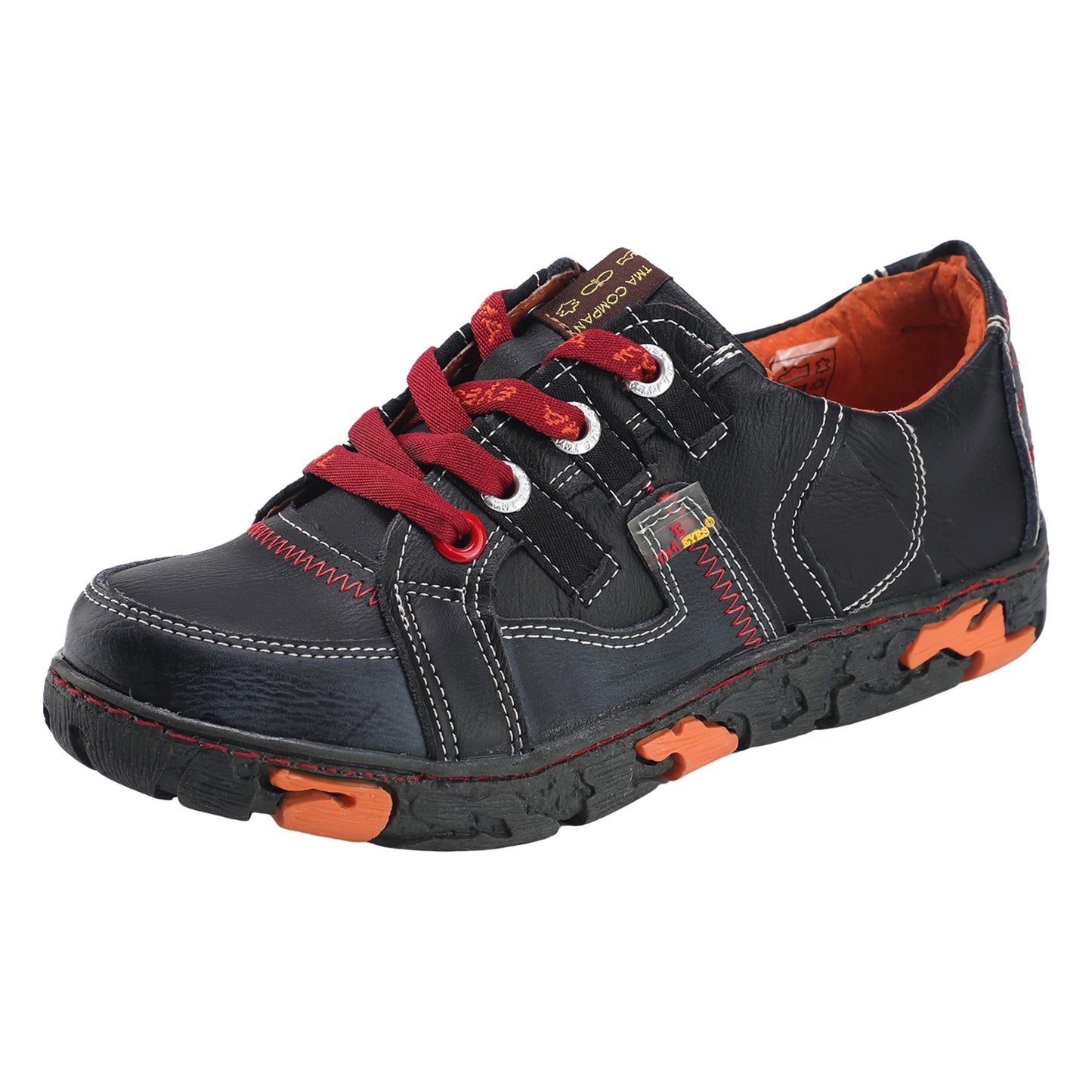 TMA EYES Genuine Leather Women's Flat Fashion Sneaker Shoes for Outdoor