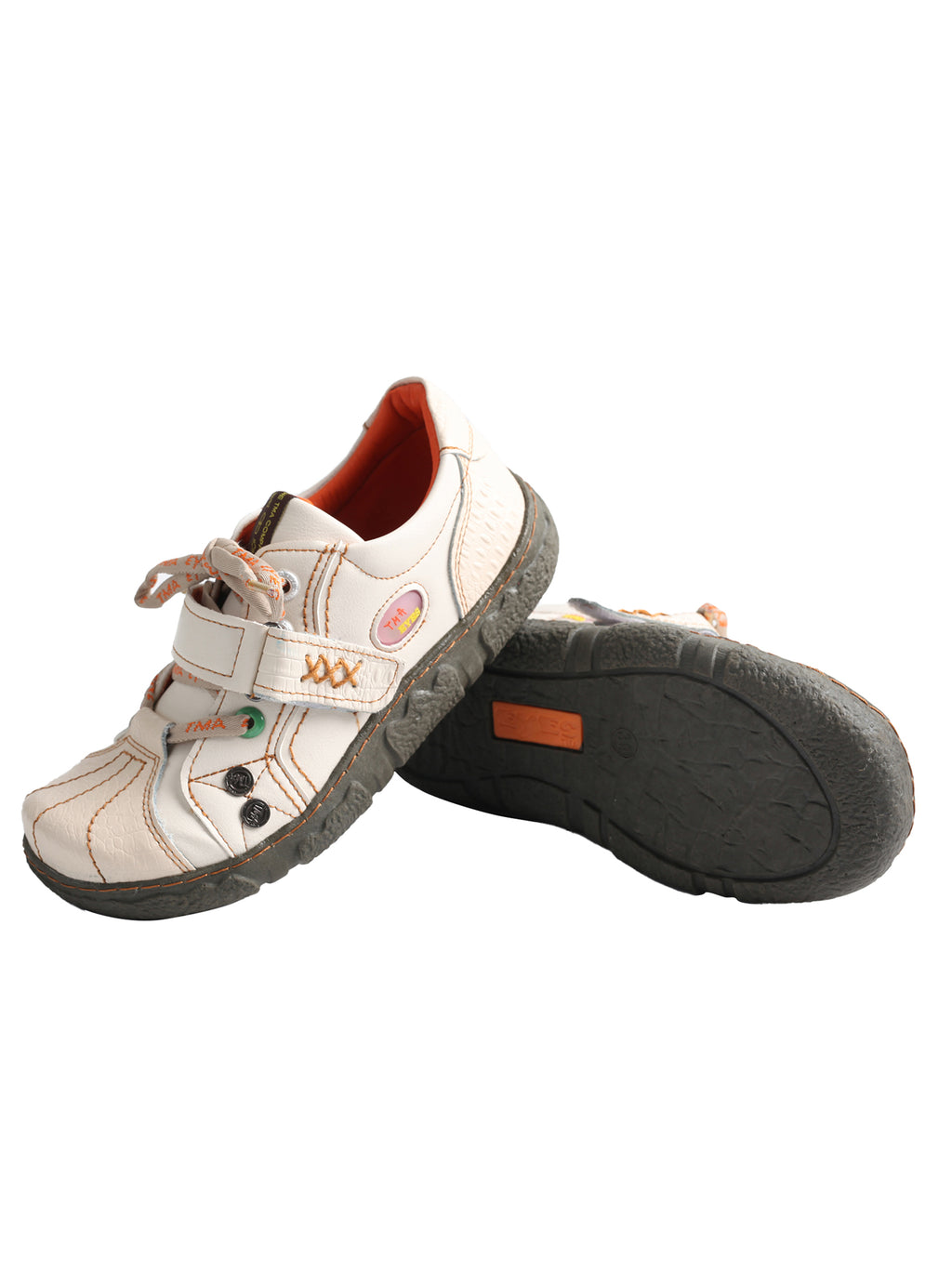 TMA EYES Hand Stitching Leather and Washed PU Leather Flat Women's Shoes with Plus Size