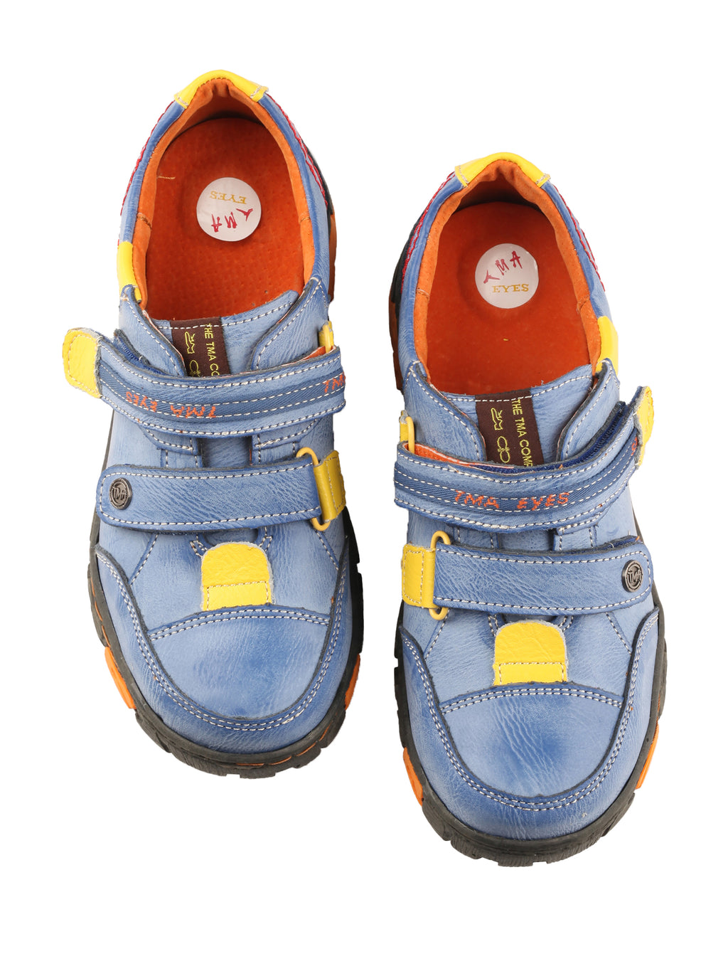 TMA EYES  Women's Walking Leather Shoes Hook and Loop Casual Shoes