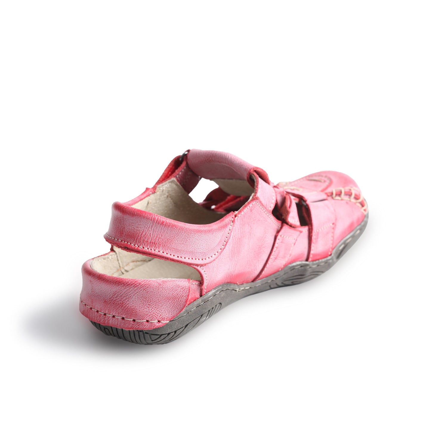 TMA EYES Women's Braided Closed-Toe Leather Sandal