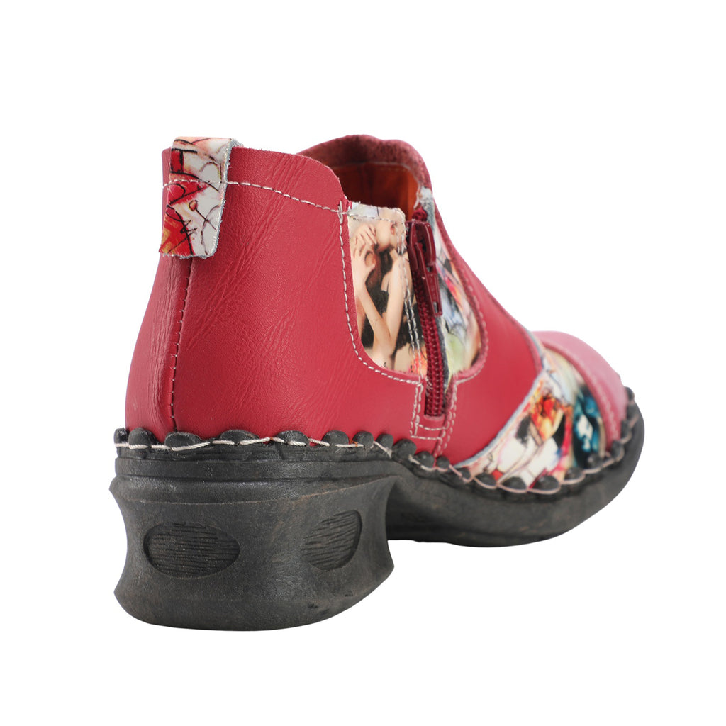 TMA EYES Women's Ankle Booties Shoes Slip on with Zipper for Outdoor