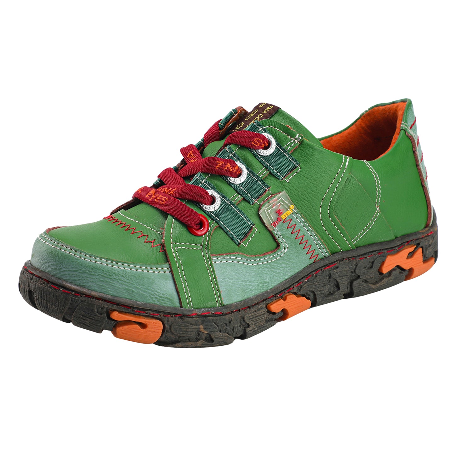 TMA EYES Genuine Leather Women's Flat Fashion Sneaker Shoes for Outdoor