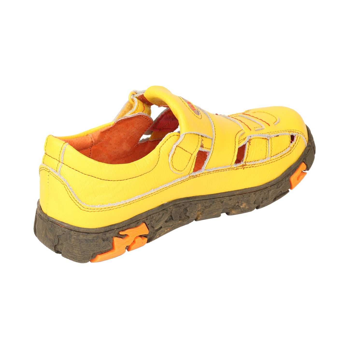 TMA EYES Womens Hand Stitching Leaher Shoes with Hollow Breathable Hook and Loop Slip-on Casual Shoes