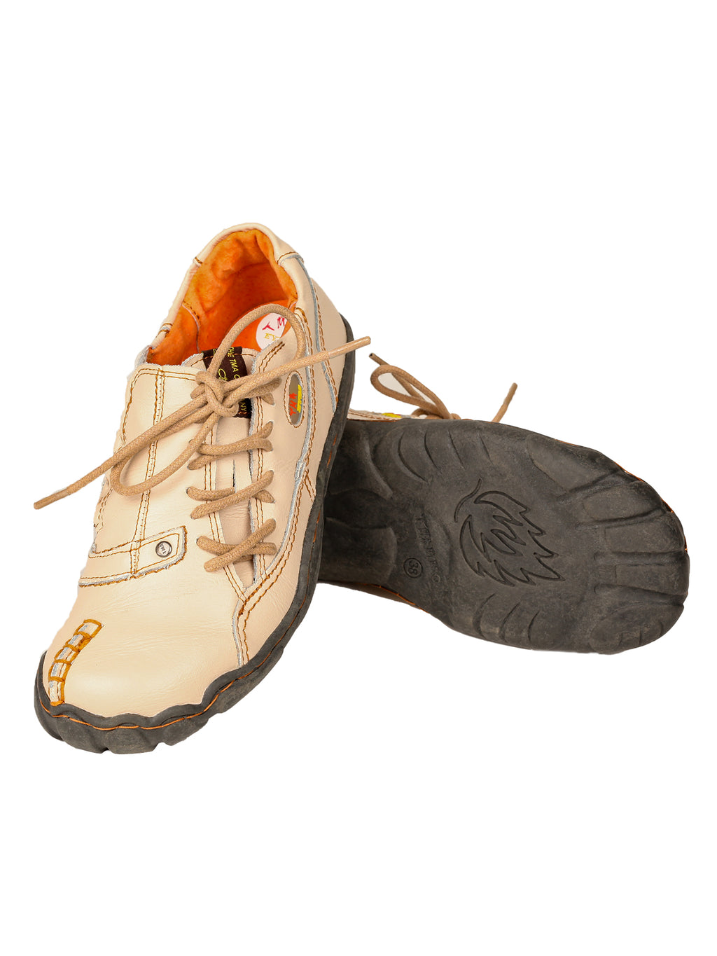 TMA EYES Five Finger Sole Side Lace-up Leather Women Casual Shoes