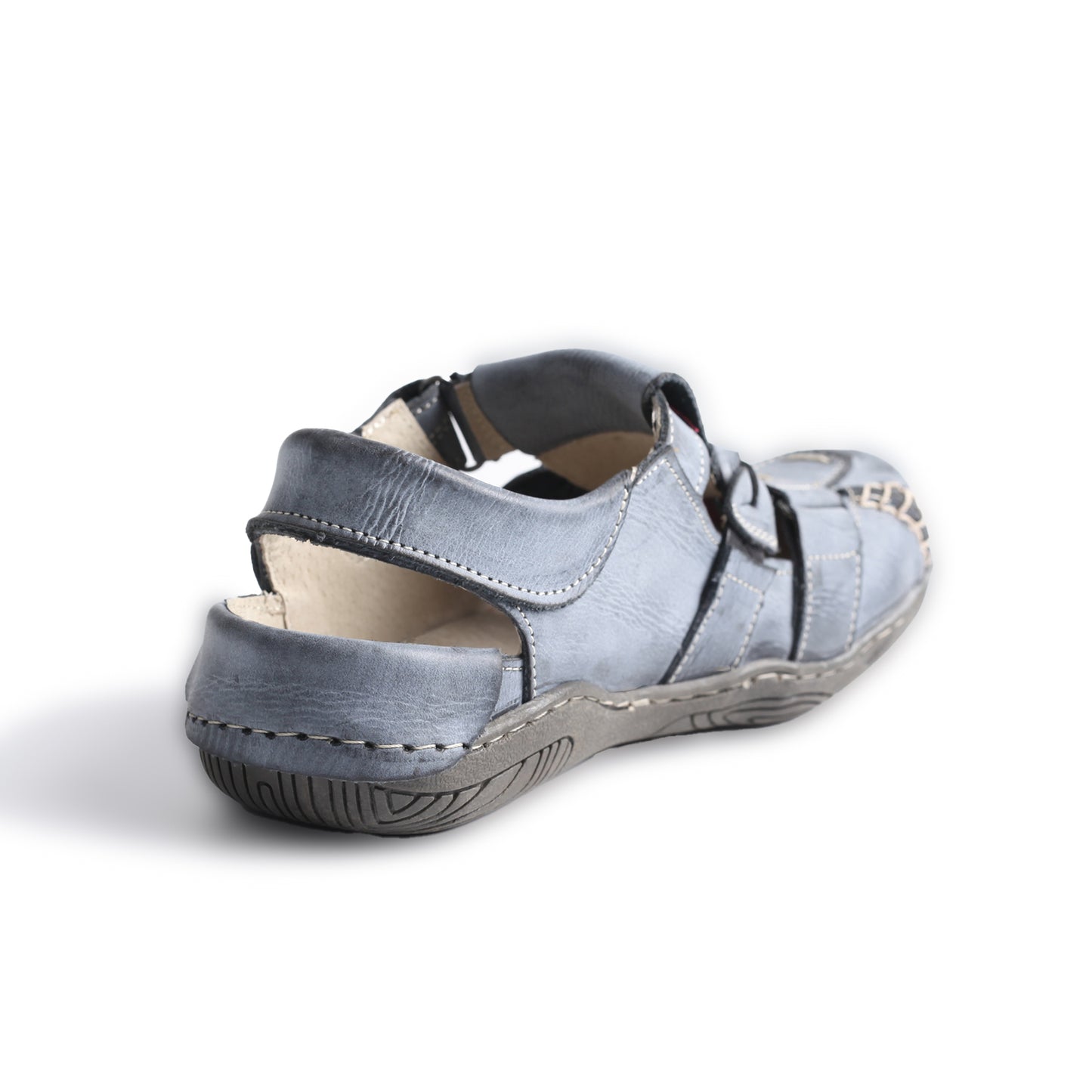 TMA EYES Women's Braided Closed-Toe Leather Sandal