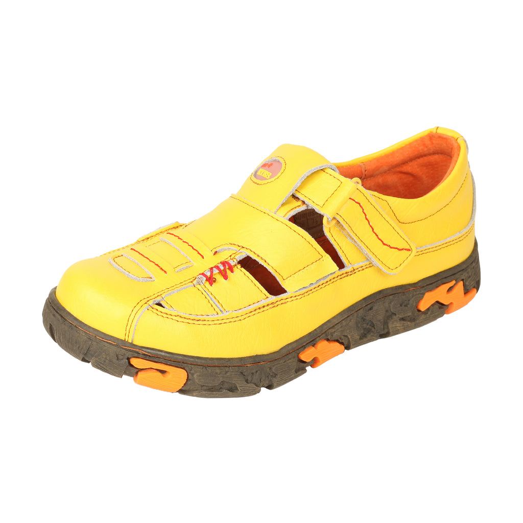 TMA EYES Womens Hand Stitching Leaher Shoes with Hollow Breathable Hook and Loop Slip-on Casual Shoes