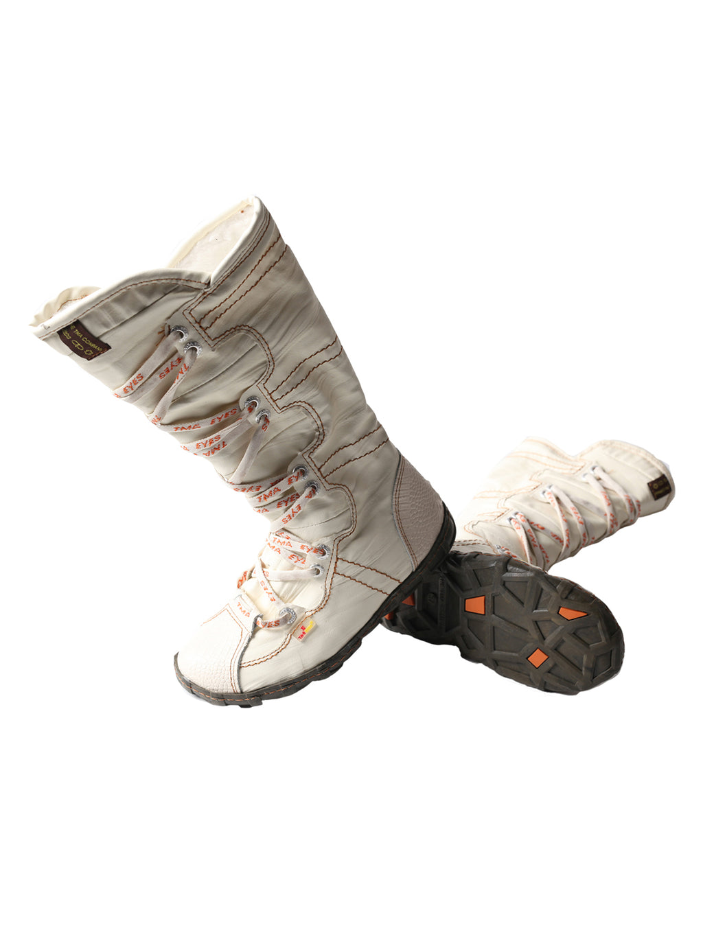 TMA EYES Snake-Embossed Leather and PU Upper Women's Tall Boot
