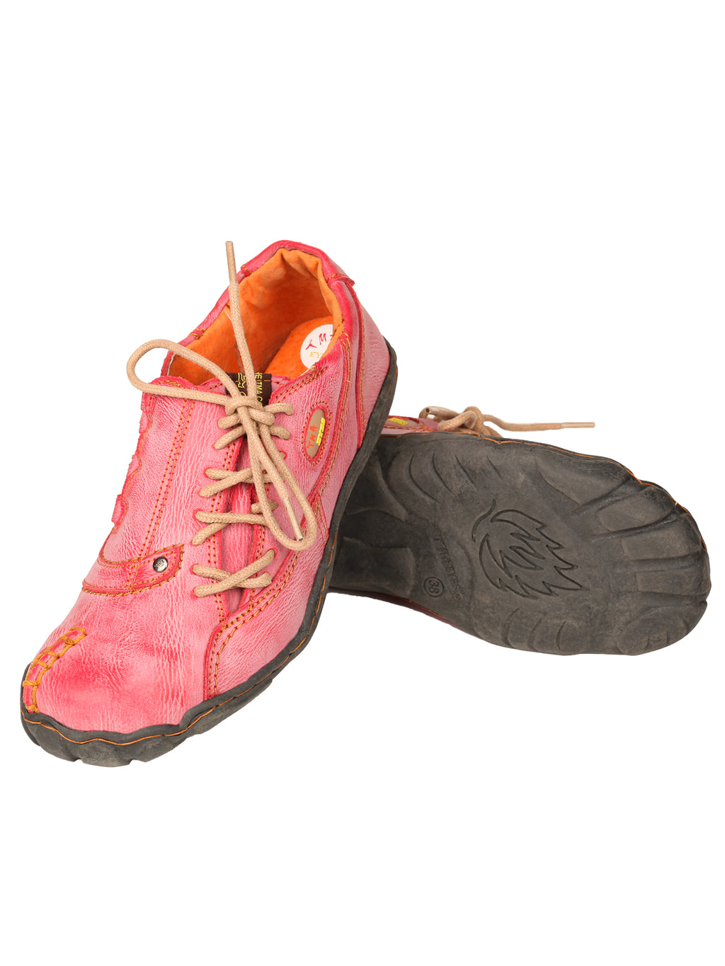 TMA EYES Five Finger Sole Side Lace-up Leather Women Casual Shoes