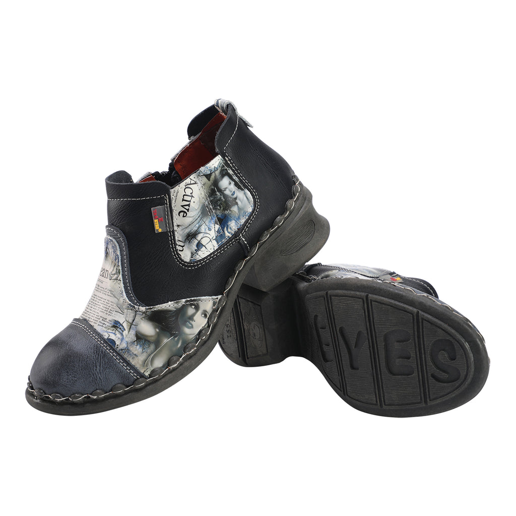 TMA EYES Women's Ankle Booties Shoes Slip on with Zipper for Outdoor