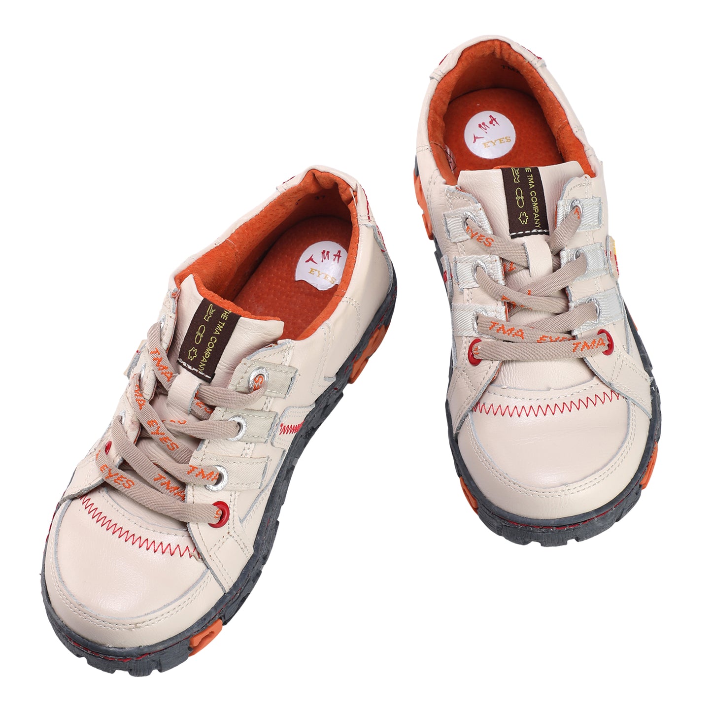 TMA EYES Genuine Leather Women's Flat Fashion Sneaker Shoes for Outdoor