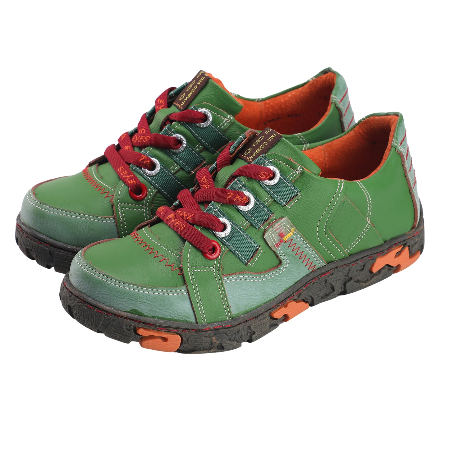 TMA EYES Genuine Leather Women's Flat Fashion Sneaker Shoes for Outdoor