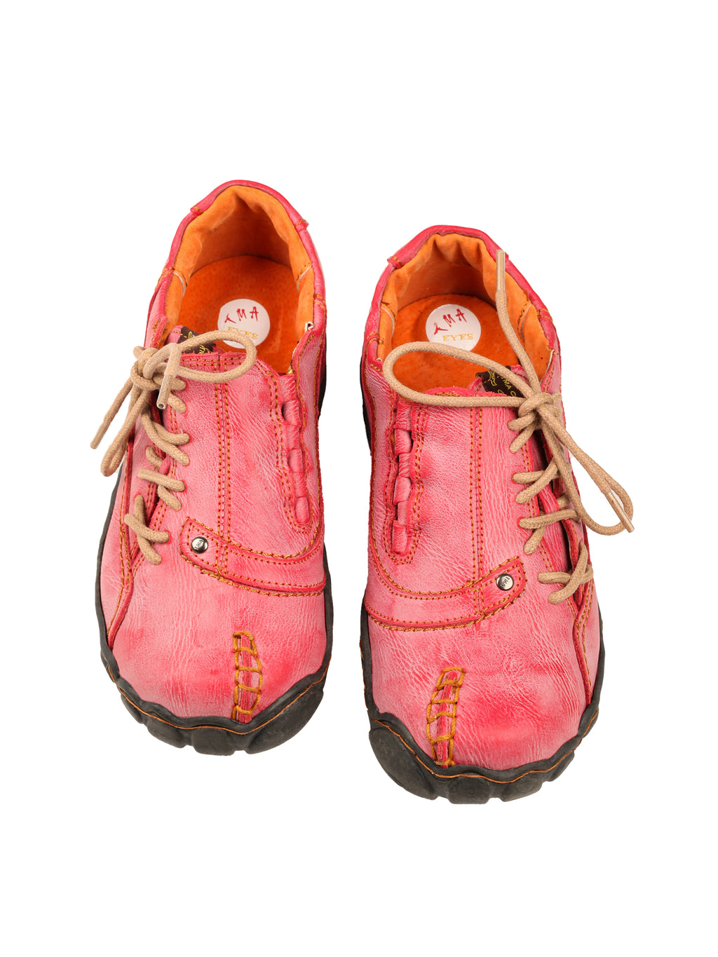 TMA EYES Five Finger Sole Side Lace-up Leather Women Casual Shoes