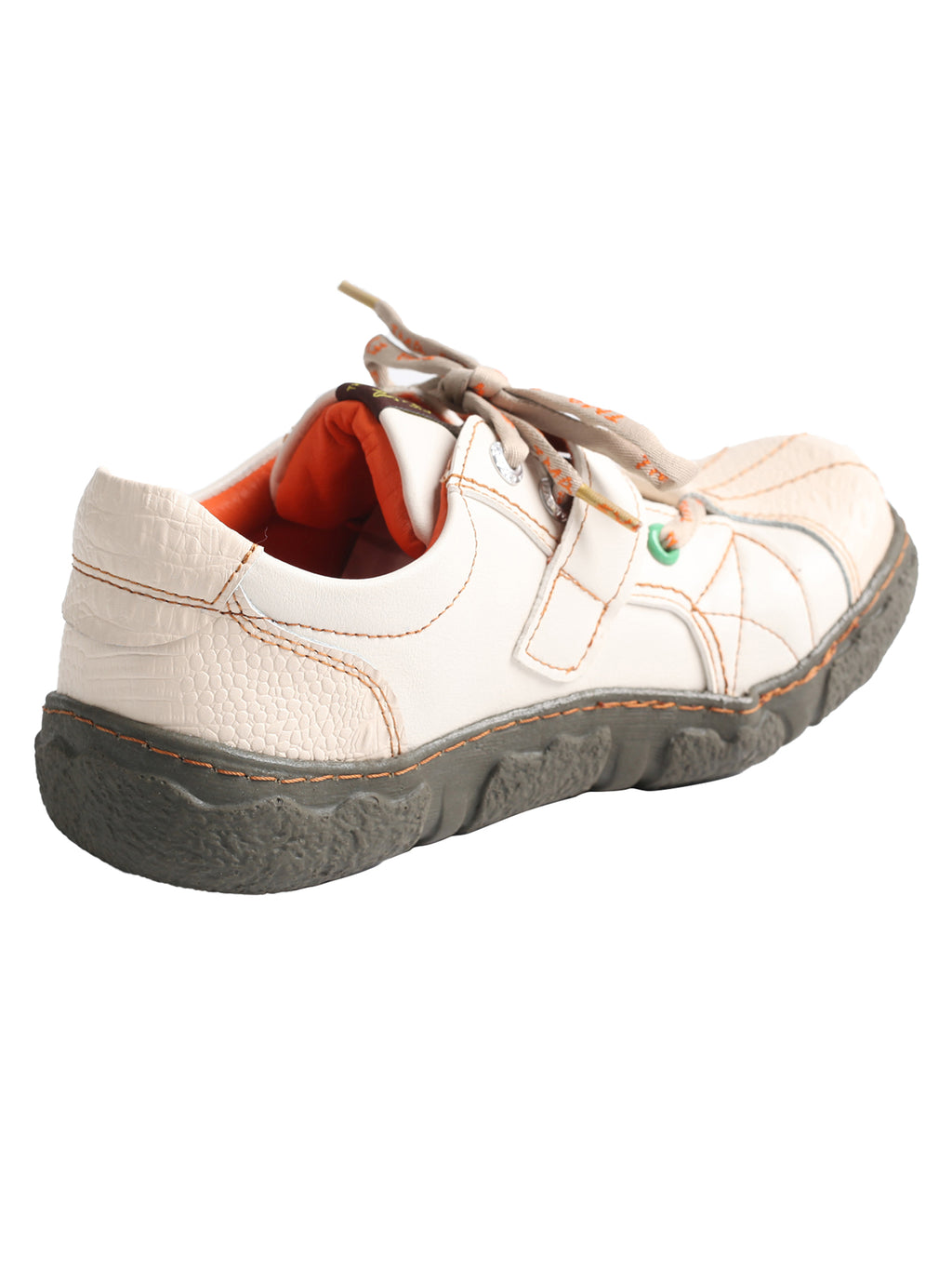 TMA EYES Hand Stitching Leather and Washed PU Leather Flat Women's Shoes with Plus Size