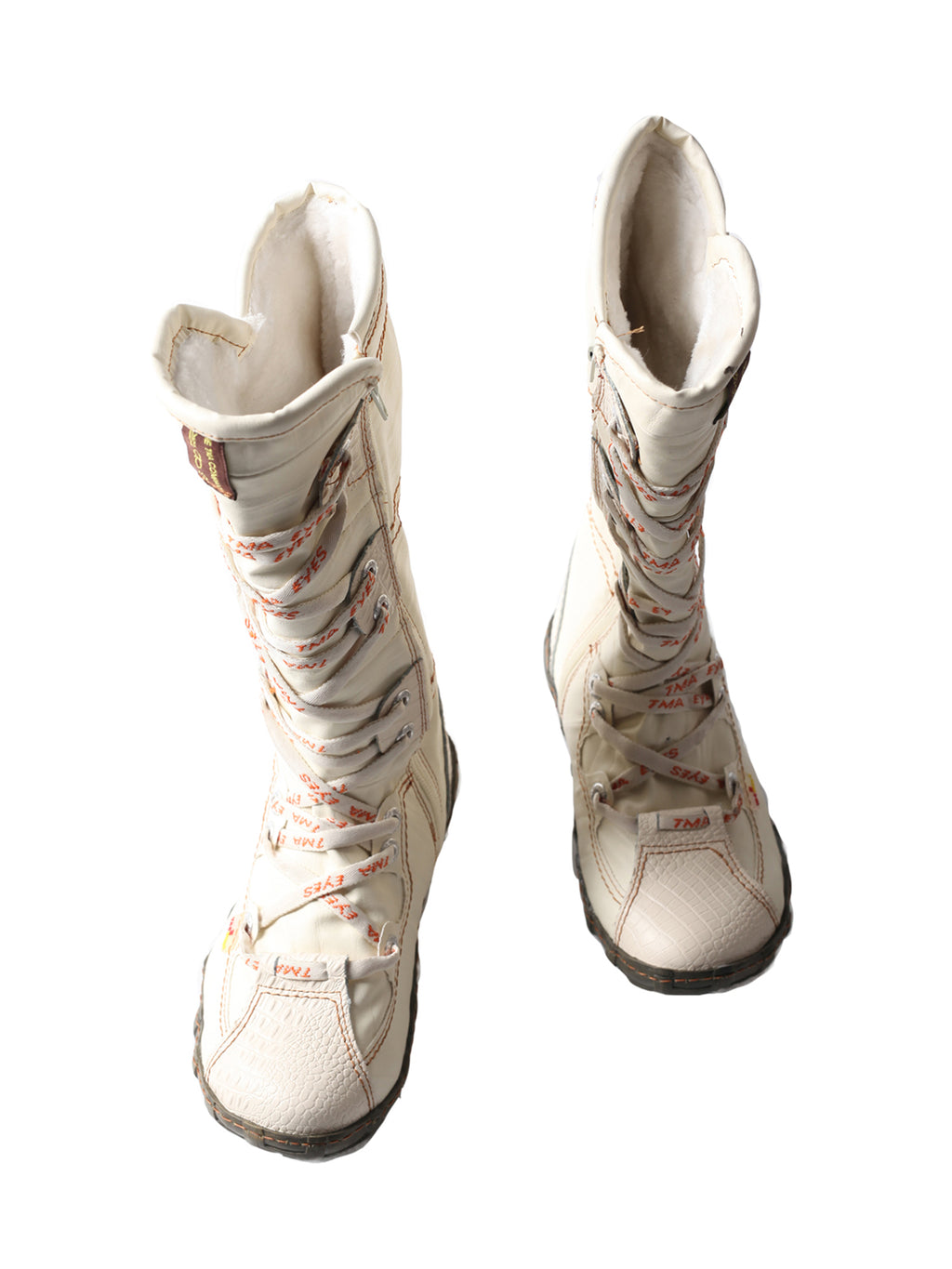 TMA EYES Snake-Embossed Leather and PU Upper Women's Tall Boot