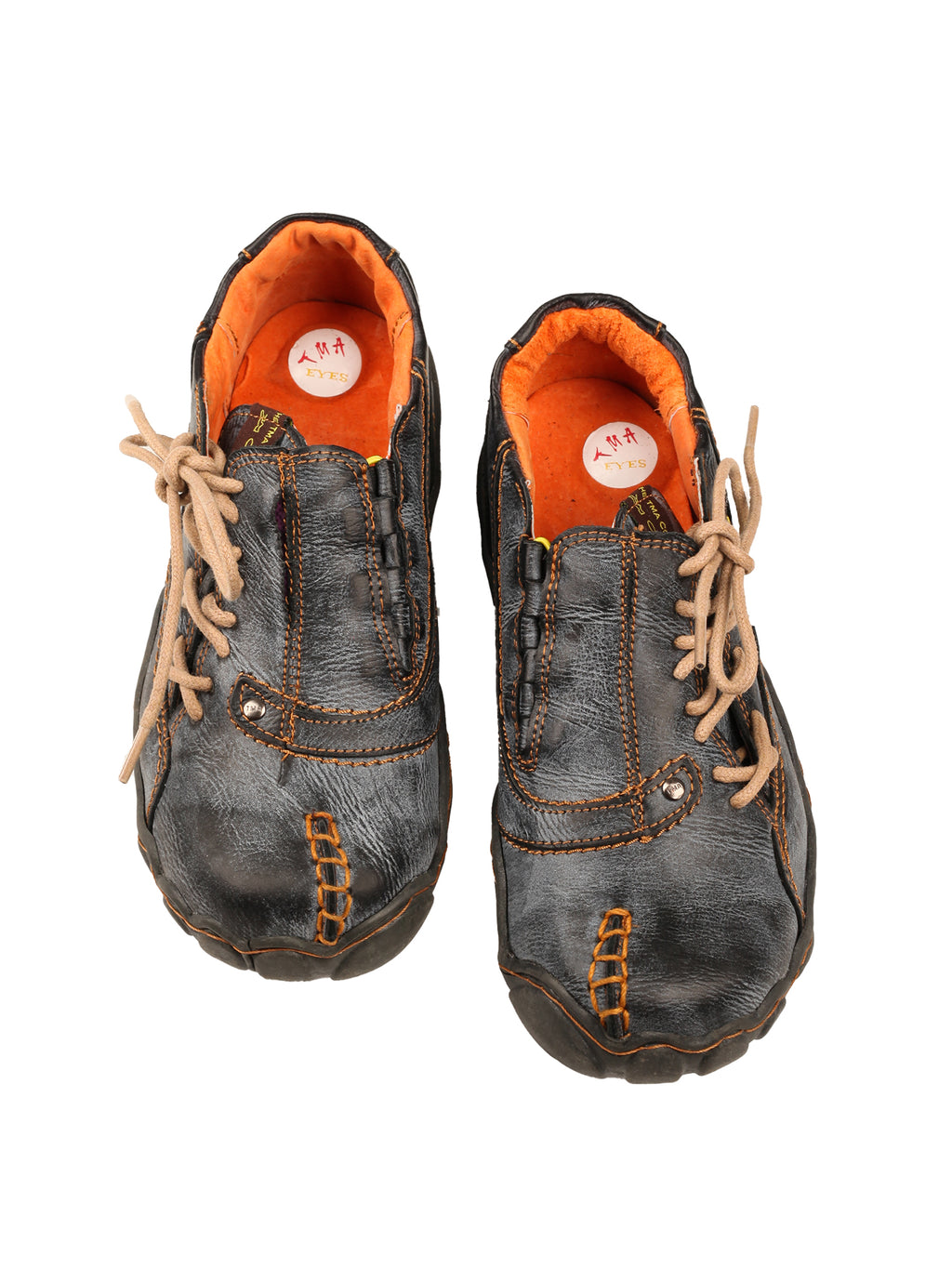 TMA EYES Five Finger Sole Side Lace-up Leather Women Casual Shoes