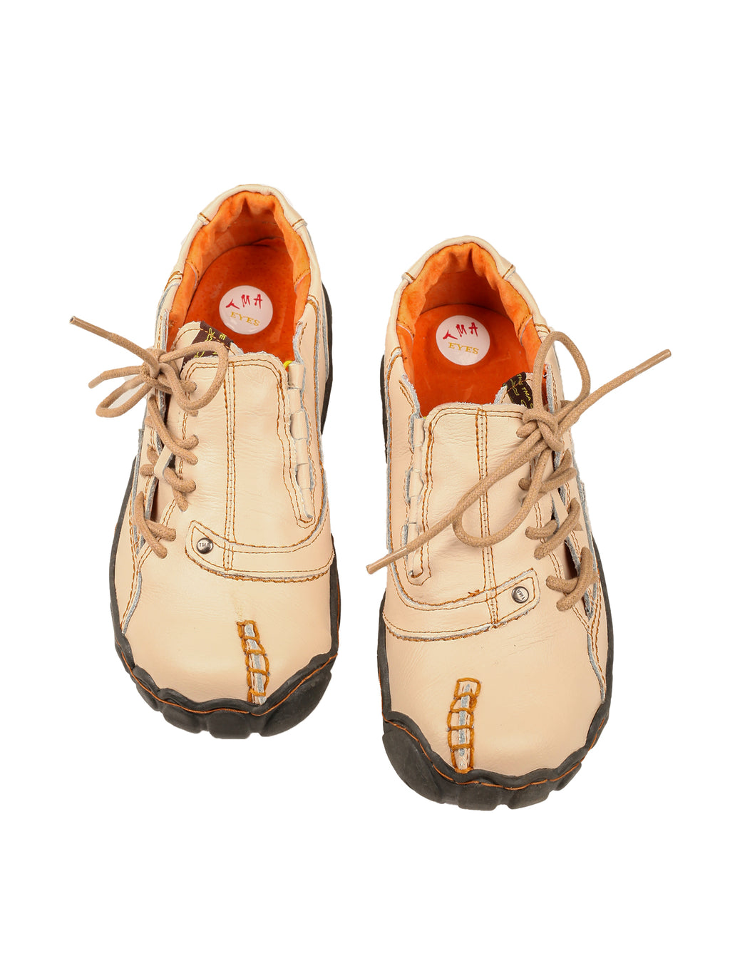 TMA EYES Five Finger Sole Side Lace-up Leather Women Casual Shoes