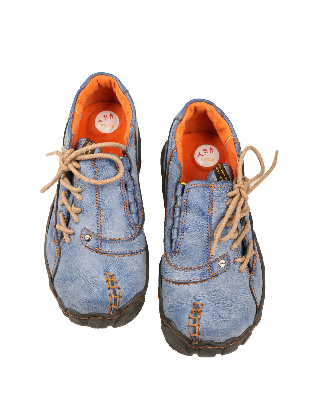 TMA EYES Five Finger Sole Side Lace-up Leather Women Casual Shoes