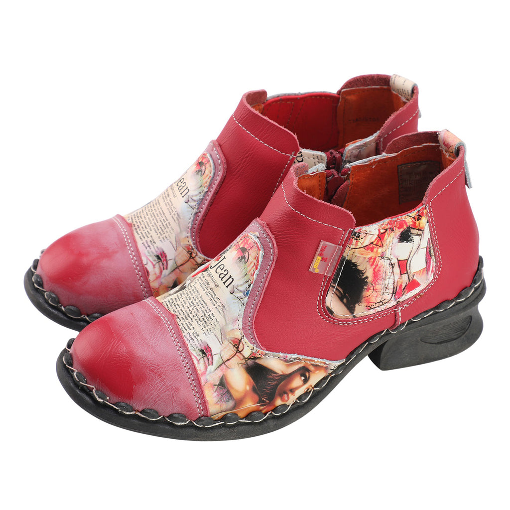 TMA EYES Women's Ankle Booties Shoes Slip on with Zipper for Outdoor