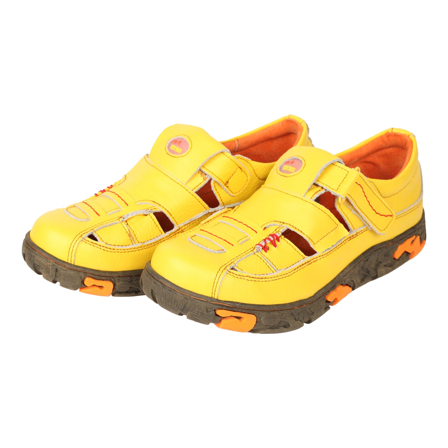 TMA EYES Womens Hand Stitching Leaher Shoes with Hollow Breathable Hook and Loop Slip-on Casual Shoes