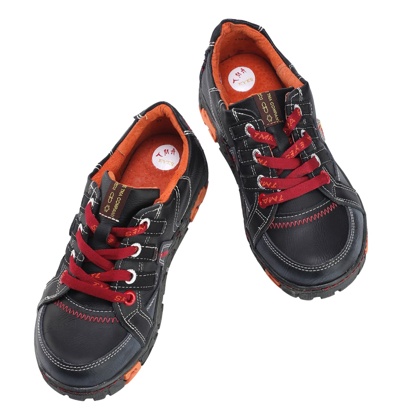 TMA EYES Genuine Leather Women's Flat Fashion Sneaker Shoes for Outdoor