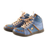 TMA EYES Plus Size Handmade Stitching Distressed Leather High Top Sneakers for Men & Women, Retro Casual Platform Patchwork Fashion Shoes