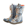 TMA EYES Hot Style Travel Modern Hand‑Sewn PU Fleece Lined Warm Winter City Women's Flat Calf Boots