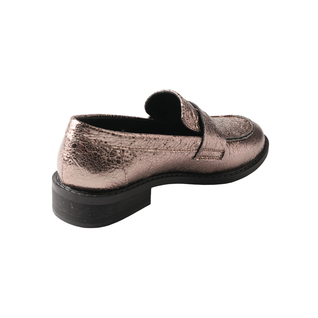 TMA EYES Classic Pointed-Toe Loafer for Women – Snake Print Slip-On Low Chunky Heel Leather Shoes