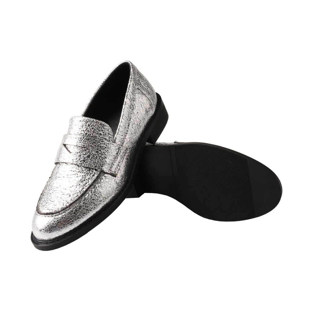 TMA EYES Classic Pointed-Toe Loafer for Women – Snake Print Slip-On Low Chunky Heel Leather Shoes