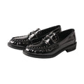 TMA EYES Chic Pointed-Toe Loafer for Women –  Slip-on Patent Leather Shoes With Rivet Decoration