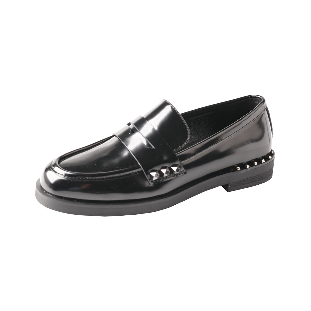 TMA EYES Classic Women’s Smooth Patent Leather Loafers – Comfortable Low Heel Slip-On Shoes for Women, Stylish & Versatile Casual/Office Wear