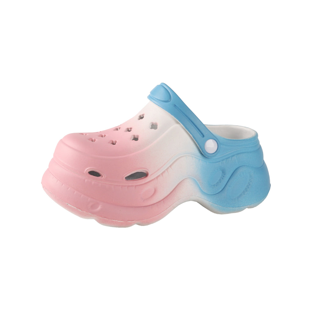 TMA EYES Women's Gradient Color Clogs - Slip-On Platform Graden Clogs with Rotatable Strap Non-Slip & Breathable