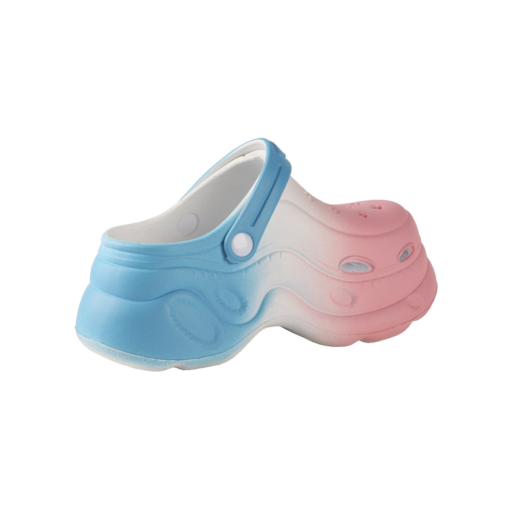 TMA EYES Women's Gradient Color Clogs - Slip-On Platform Graden Clogs with Rotatable Strap Non-Slip & Breathable