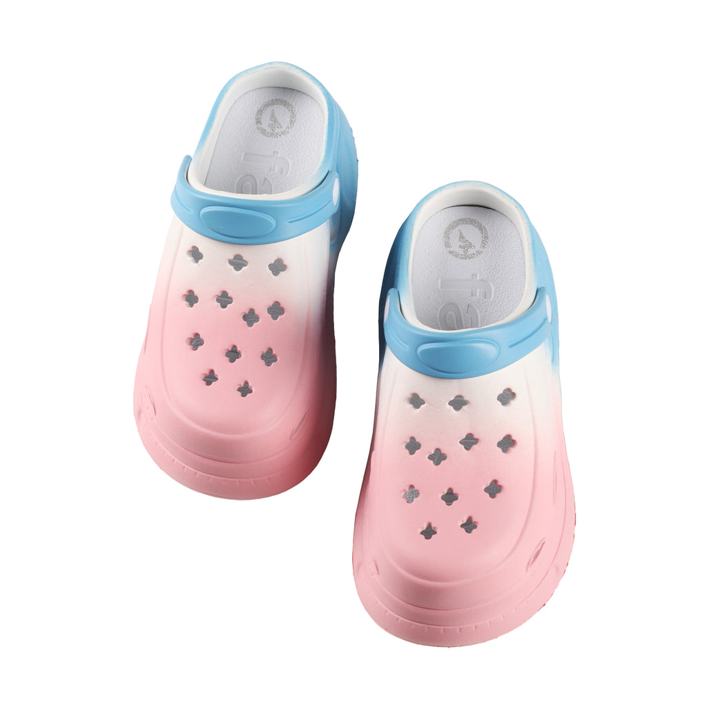 TMA EYES Women's Gradient Color Clogs - Slip-On Platform Graden Clogs with Rotatable Strap Non-Slip & Breathable