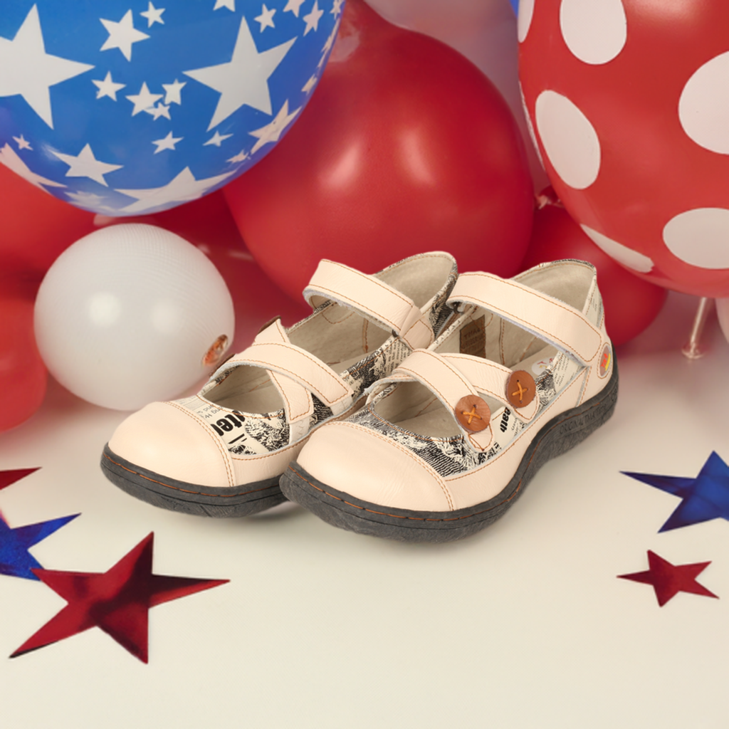 TMA EYES Button Criss Cross Strap Leather Women Flat Shoes