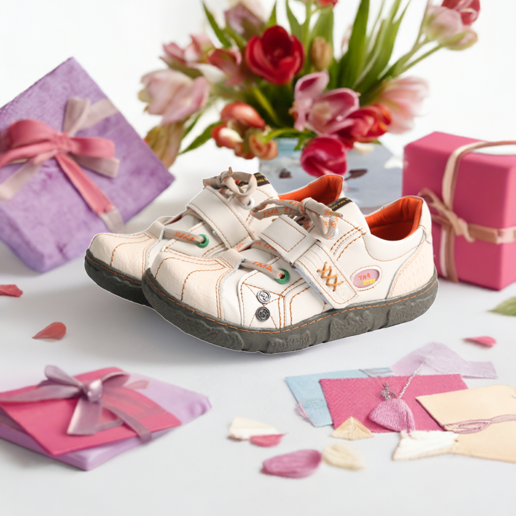 TMA EYES Hand Stitching Leather and Washed PU Leather Flat Women's Shoes with Plus Size